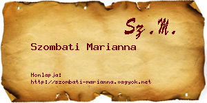 Szombati Marianna névjegykártya
