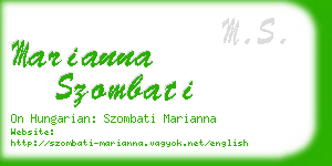 marianna szombati business card